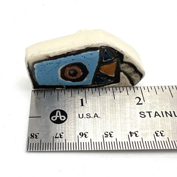 4 Coffee Cup Shaped Drawer Pulls Glazed Ceramic Art Tile Novelty Cabinet Knobs - Picture 7 of 8